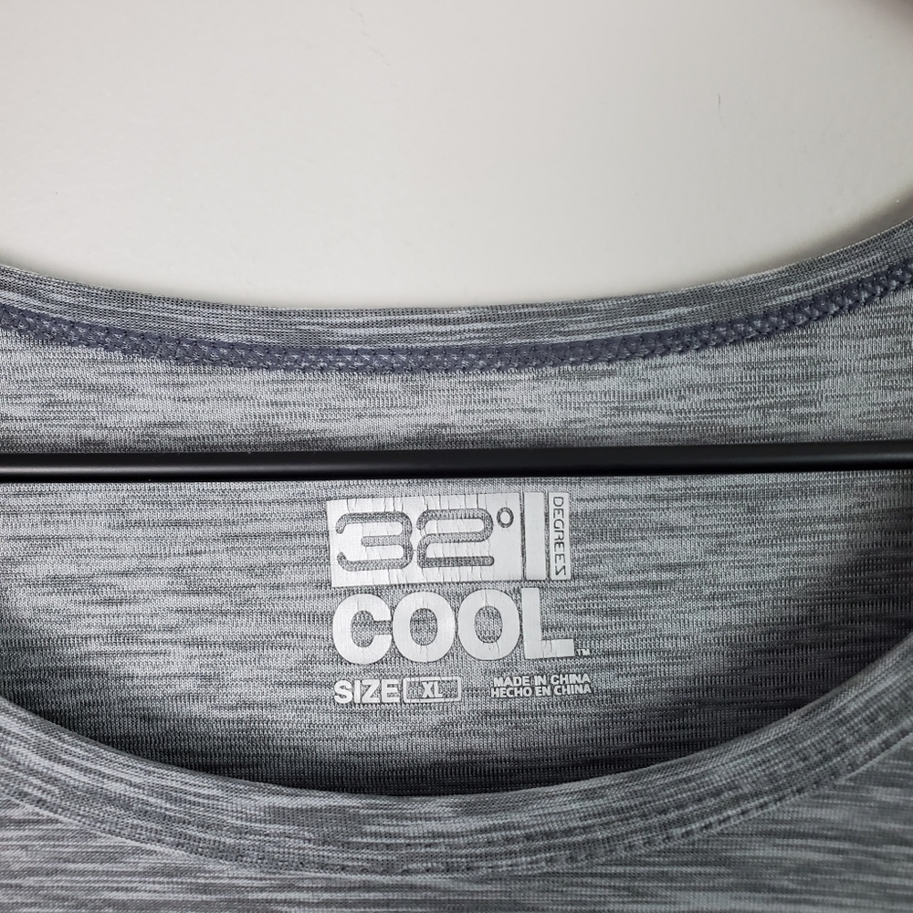 32 Degrees Gray Active Short Sleeve Top XL - Picture 3 of 5
